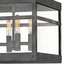 Porter 4-Light Aged Zinc Outdoor Flush Mount by HINKLEY 7 Porter 4-Light Aged Zinc Outdoor Flush Mount by HINKLEY -HINKLEY || CANARM Shop aged zinc hinkley outdoor flush mount lights 2803dz 1f 1000