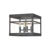Porter 4-Light Aged Zinc Outdoor Flush Mount by HINKLEY