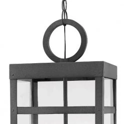 Porter Large 4-Light Aged Zinc Outdoor Hanging Pendant by HINKLEY -HINKLEY || CANARM Shop aged zinc hinkley outdoor pendant lights 2808dz 4f 1000