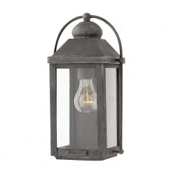 Anchorage Small 1-Light Aged Zinc Outdoor Wall Light Sconce by HINKLEY