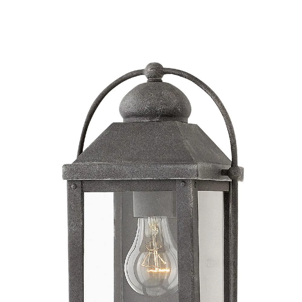 Anchorage Small 1-Light Aged Zinc Outdoor Wall Light Sconce by HINKLEY 2 Anchorage Small 1-Light Aged Zinc Outdoor Wall Light Sconce by HINKLEY - Image 2