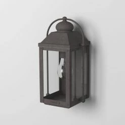 Anchorage Small 1-Light Aged Zinc Outdoor Wall Light Sconce by HINKLEY 12 Anchorage Small 1-Light Aged Zinc Outdoor Wall Light Sconce by HINKLEY -HINKLEY || CANARM Shop aged zinc hinkley outdoor sconces 1850dz fa 1000