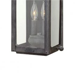 Anchorage Medium 2-Light Aged Zinc Outdoor Wall Lantern Sconce by HINKLEY -HINKLEY || CANARM Shop aged zinc hinkley outdoor sconces 1854dz 4f 1000