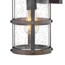 Lakehouse 1-Light Aged Zinc Black Hardwired Outdoor Wall Lantern Sconce by HINKLEY -HINKLEY || CANARM Shop aged zinc hinkley outdoor sconces 2680dz ll 1f 1000