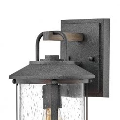 Lakehouse 1-Light Aged Zinc Black Hardwired Outdoor Wall Lantern Sconce by HINKLEY -HINKLEY || CANARM Shop aged zinc hinkley outdoor sconces 2680dz ll 4f 1000