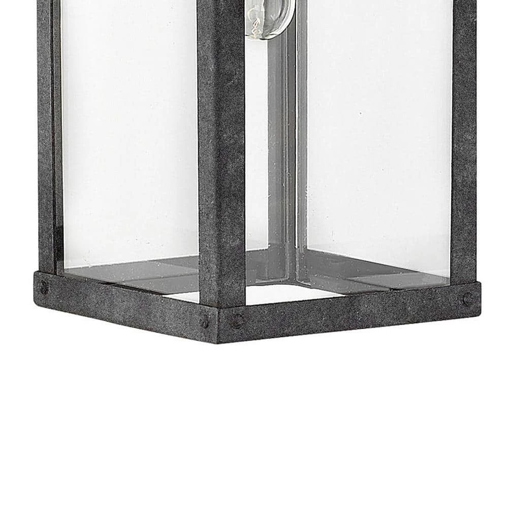 Porter Small 1-Light Aged Zinc Outdoor Wall Mount Lantern Sconce by HINKLEY 4 Porter Small 1-Light Aged Zinc Outdoor Wall Mount Lantern Sconce by HINKLEY - Image 4
