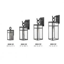 Porter Medium 1-Light Aged Zinc Outdoor Wall Mount Lantern Sconce by HINKLEY 11 Porter Medium 1-Light Aged Zinc Outdoor Wall Mount Lantern Sconce by HINKLEY -HINKLEY || CANARM Shop aged zinc hinkley outdoor sconces 2804dz 44 1000