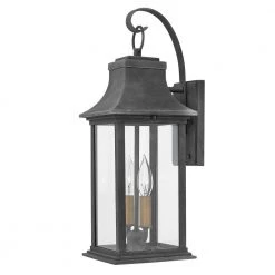 Adair Medium 2-Light Aged Zinc Outdoor Wall Lantern by HINKLEY