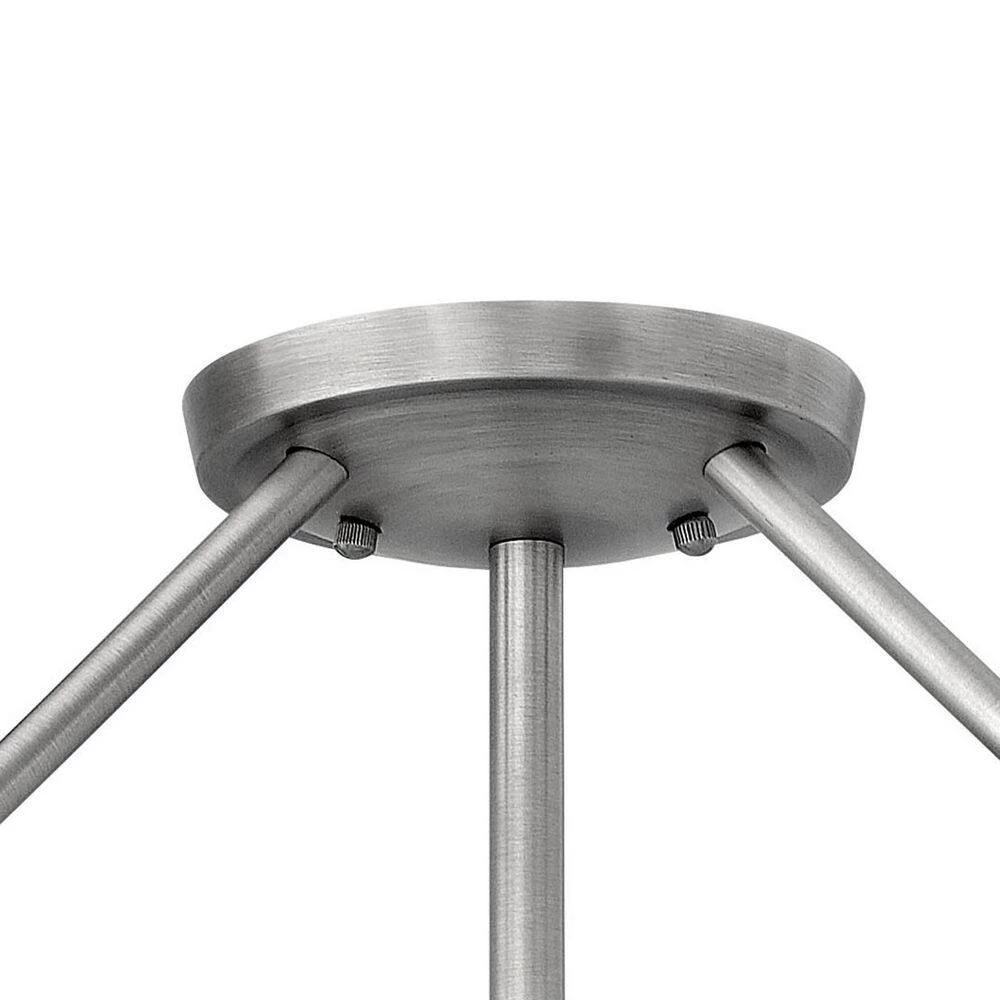 Hathaway 20.75 in. LED-Light Antique Nickel LED Semi-Flush Mount by HINKLEY 3 Hathaway 20.75 in. LED-Light Antique Nickel LED Semi-Flush Mount by HINKLEY - Image 3