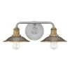 RIGBY 19 in. 2-Lights Antique Nickel Vanity Light by HINKLEY