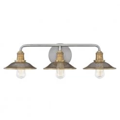 RIGBY 27 in. 3-Lighs Antique Nickel Vanity Light by HINKLEY