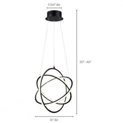 Trinity 43-1/2-Watt Integrated LED Black Chandelier by CANARM -HINKLEY || CANARM Shop black canarm chandeliers lch157a17bk 4f 1000