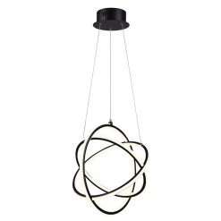 Trinity 43-1/2-Watt Integrated LED Black Chandelier by CANARM