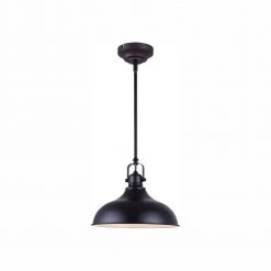 Sussex Black LED Pendant with Metal Shade by CANARM