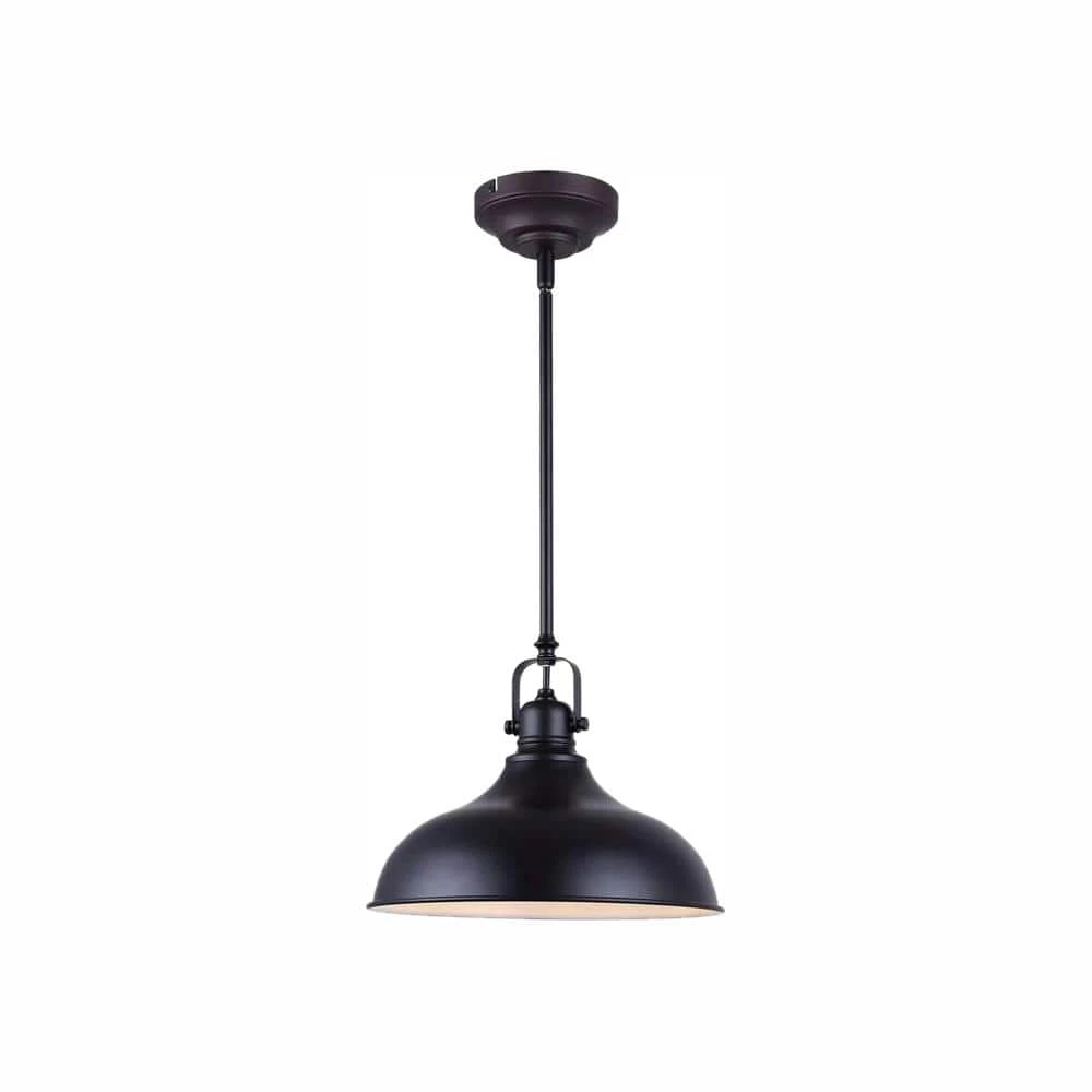 Sussex Black LED Pendant with Metal Shade by CANARM 1 Sussex Black LED Pendant with Metal Shade by CANARM