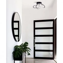 Zola 21.4 in. Matte Black LED Semi-Flush Mount with Acrylic Lens by CANARM -HINKLEY || CANARM Shop black canarm flush mount lights lsf155a21bk 31 1000