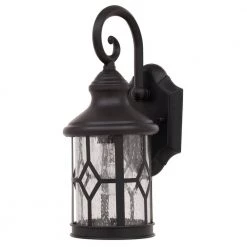 Atlanta 1-Light Outdoor Black Wall Lantern Sconce by CANARM -HINKLEY || CANARM Shop black canarm outdoor sconces iol208bk 1d 1000