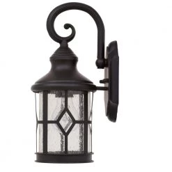 Atlanta 1-Light Outdoor Black Wall Lantern Sconce by CANARM -HINKLEY || CANARM Shop black canarm outdoor sconces iol208bk 40 1000