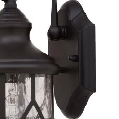 Atlanta 1-Light Outdoor Black Wall Lantern Sconce by CANARM -HINKLEY || CANARM Shop black canarm outdoor sconces iol208bk a0 1000