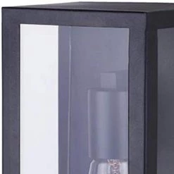 Galia 1-Light Black Outdoor Wall Lantern Sconce with Clear Glass by CANARM -HINKLEY || CANARM Shop black canarm outdoor sconces iol269bk hd 4f 1000