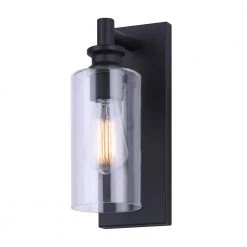 Cormac 1-Light Black Outdoor Light Sconce by CANARM