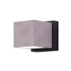 Shax Black and Cement LED Outdoor Wall Sconce Light by CANARM