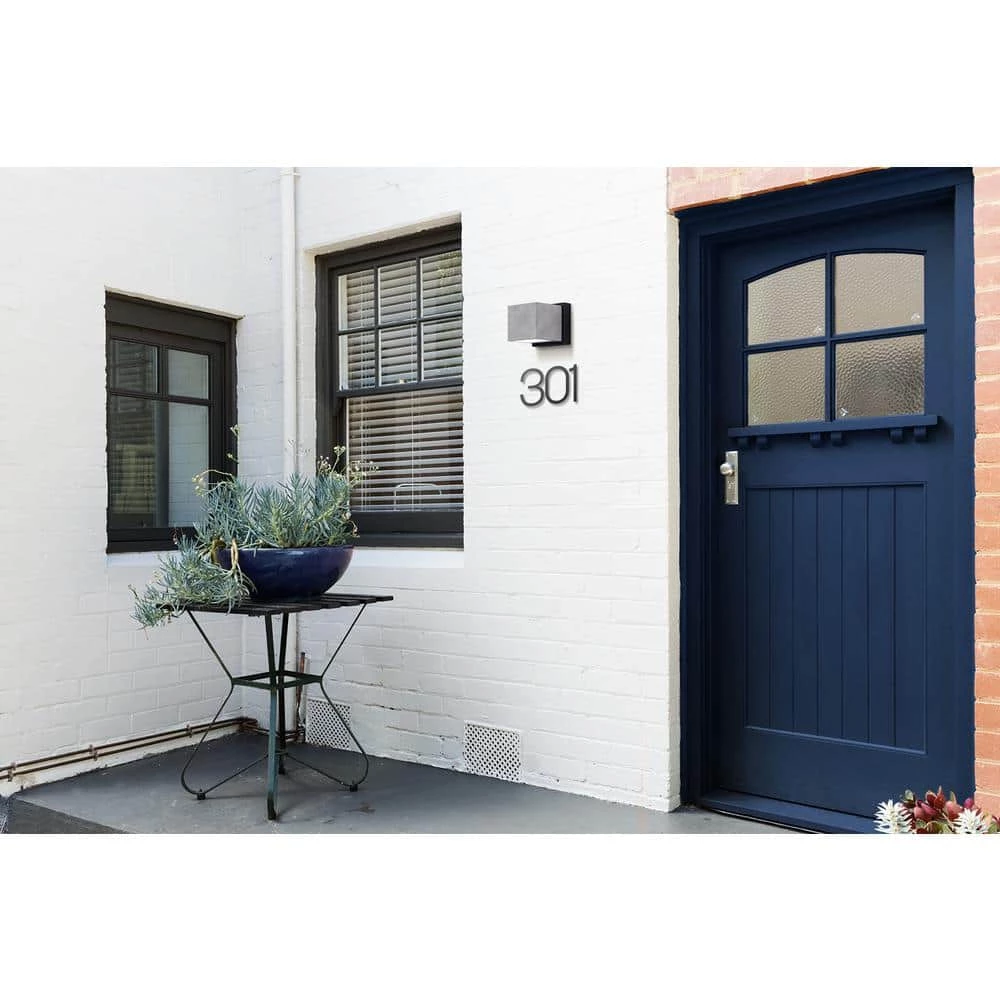 Shax Black and Cement LED Outdoor Wall Sconce Light by CANARM 2 Shax Black and Cement LED Outdoor Wall Sconce Light by CANARM - Image 2