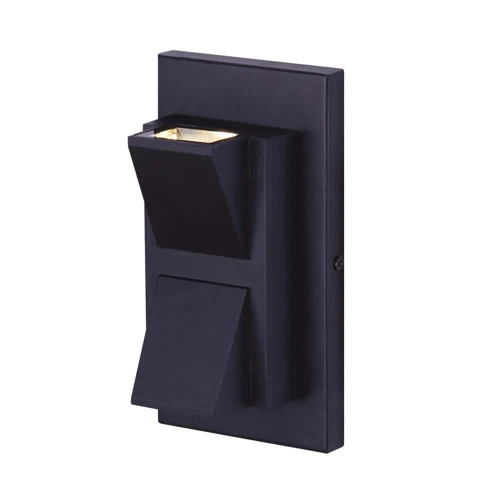 Lane Black LED Outdoor Wall Sconce Light with Clear Glass by CANARM 1 Lane Black LED Outdoor Wall Sconce Light with Clear Glass by CANARM