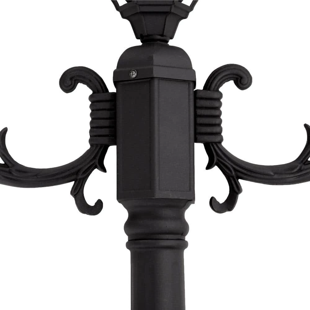 Hayden 3-Light Black Outdoor Post Light with Frosted Glass by CANARM 4 Hayden 3-Light Black Outdoor Post Light with Frosted Glass by CANARM - Image 4