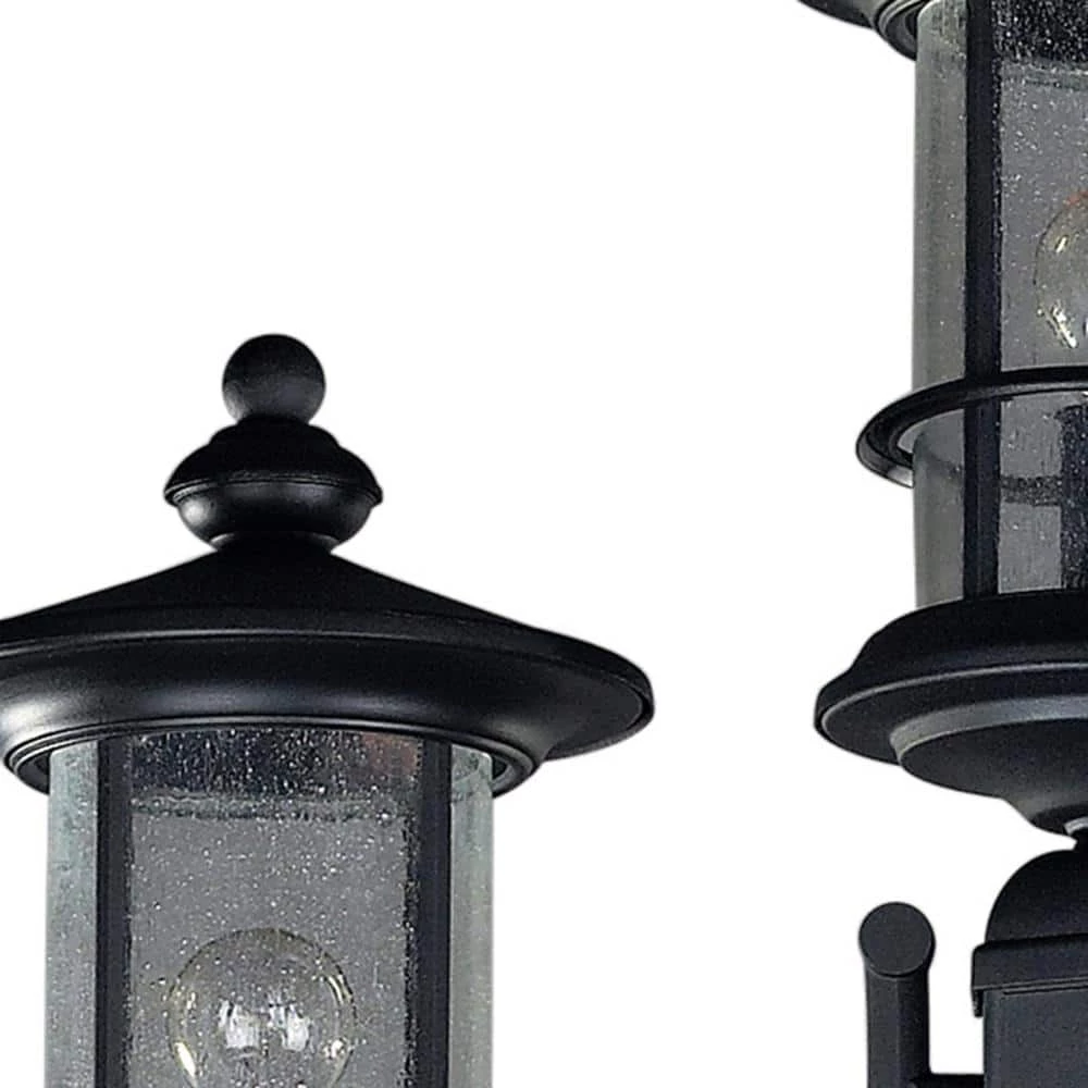 Ryder 3-Light Black Outdoor Post Light with Seeded Glass by CANARM 3 Ryder 3-Light Black Outdoor Post Light with Seeded Glass by CANARM - Image 3