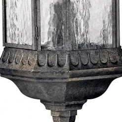 Regal Large 4-Light Black Granite Outdoor Wall Lantern by HINKLEY -HINKLEY || CANARM Shop black granite hinkley outdoor sconces 1726bg 4f 1000