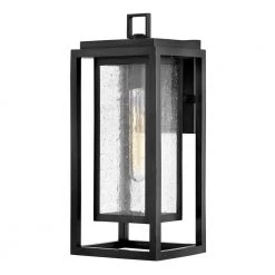 Republic 1-Light Black Hardwired Outdoor Wall Lantern Sconce by HINKLEY