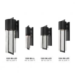 Shelter Small Black Integrated LED Outdoor Wall Sconce by HINKLEY -HINKLEY || CANARM Shop black hinkley outdoor sconces 1320bk led 44 1000