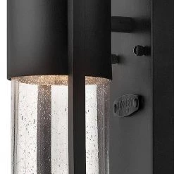 Shelter Small Black Integrated LED Outdoor Wall Sconce by HINKLEY -HINKLEY || CANARM Shop black hinkley outdoor sconces 1320bk led 4f 1000