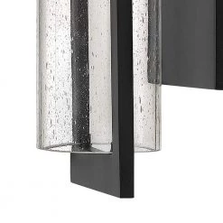 Shelter Black Outdoor Wall Cylinder Light with Dark Sky by HINKLEY -HINKLEY || CANARM Shop black hinkley outdoor sconces 1326bk ll 1f 1000