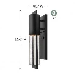 Shelter Black Outdoor Wall Cylinder Light with Dark Sky by HINKLEY -HINKLEY || CANARM Shop black hinkley outdoor sconces 1326bk ll c3 1000