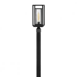 Republic 17 in. 1-Light Black Low Voltage for Outdoor Pier or Post Mount by HINKLEY