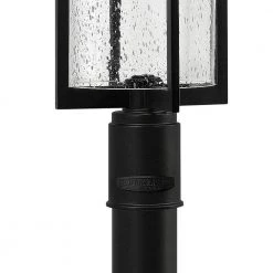Shelter 27.75 in. 1-Light Black Low Voltage Outdoor Pier or Post Mount by HINKLEY -HINKLEY || CANARM Shop black hinkley post lanterns 1321bk lv 4f 1000