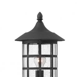 Freeport 1-Light Black Outdoor Post or Pier Mount by HINKLEY -HINKLEY || CANARM Shop black hinkley post light sets 1801bk c3 1000