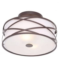 Carlina 2-Light Oil Rubbed Bronze Semi-Flush Mount Light by CANARM -HINKLEY || CANARM Shop bronze canarm flush mount lights isf520a02orb 1d 1000