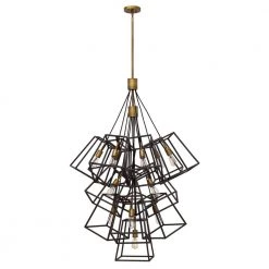 Fulton 13-Light Bronze Candlestick Chandelier by HINKLEY
