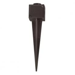 9 in. Cast Aluminum Box Bronze Ground Spike with Junction by HINKLEY