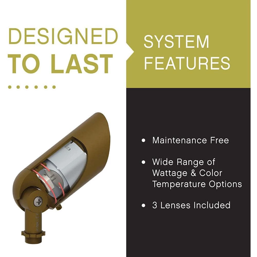 12-Watt 2700K Accent Spot 750 Lumens Bronze Hardwired Integrated LED Outdoor Normal Shroud Spotlight with LumaCORE by HINKLEY 7 12-Watt 2700K Accent Spot 750 Lumens Bronze Hardwired Integrated LED Outdoor Normal Shroud Spotlight with LumaCORE by HINKLEY - Image 7