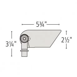 8-Watt 2700K Accent Spot 475 Lumens Bronze Hardwired Integrated LED Outdoor Normal Shroud Spotlight with LumaCORE by HINKLEY -HINKLEY || CANARM Shop bronze hinkley spotlights 1536bz 8w27k 77 1000