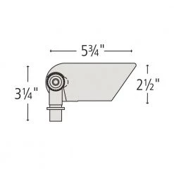 8-Watt 3000K Accent Spot 475 Lumens Bronze Hardwired Integrated LED Outdoor Normal Shroud Spotlight with LumaCORE by HINKLEY -HINKLEY || CANARM Shop bronze hinkley spotlights 1536bz 8w3k 77 1000