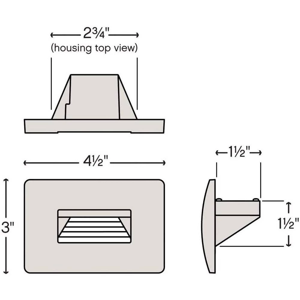 120-Volt 4-Watt Horizontal Bronze LED Luna Step Light by HINKLEY 3 120-Volt 4-Watt Horizontal Bronze LED Luna Step Light by HINKLEY - Image 3