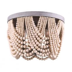 Leora 15 in. 3-Light Brushed Grey Flush Mount by CANARM