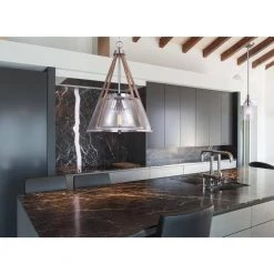 Dex 1-Light Brushed Nickel/Faux Wood Pendant by CANARM -HINKLEY || CANARM Shop brushed nickel and faux wood canarm chandeliers ipl742a01bnw 44 1000