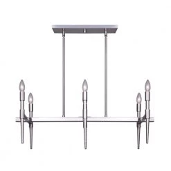 Florence 6-Light Brushed Nickel Chandelier by CANARM