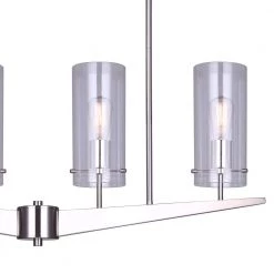 Jade 4-Light Brushed Nickel Rod Chandelier with Clear Glass Shades by CANARM 10 Jade 4-Light Brushed Nickel Rod Chandelier with Clear Glass Shades by CANARM -HINKLEY || CANARM Shop brushed nickel canarm chandeliers ich1026a04bn36 1f 1000
